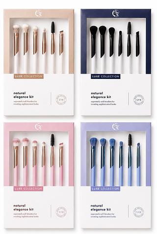 pinceis de maquiagem luxe collection 6pcs
