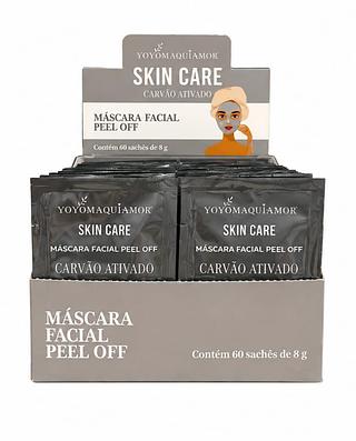 MÁSCARA FACIAL PELL OFF carvão ativado 60 SACHES DE 8g