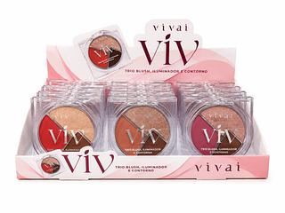 vivai trio blush , iluminador e contorno 12pcs