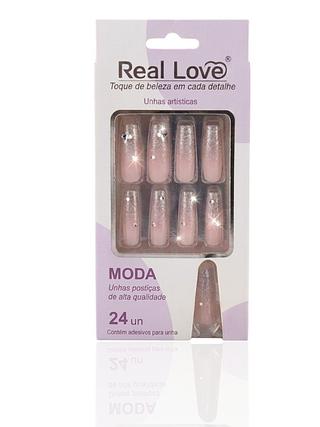 UNHAS POSTIÇAS ARTISTICAS REAL LOVE (24pcs)