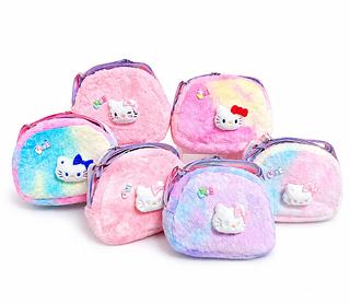 BOLSA ESTOJO COSMETICA COM DESIGN DE PELUCIA HELLO KITTY