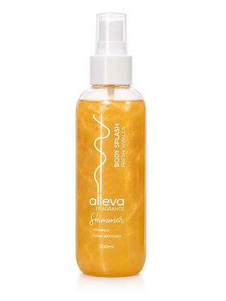 ALLEVA FRAGRANCE BODY SPLASH COM BRILHO FRASH VANILLA 200ML