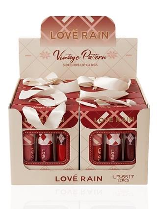 LIP GLOSS 3 COR LOVE RAIN 12PCS