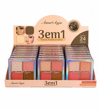 amor anjo 3em1 paleta multifuncional 24pcs