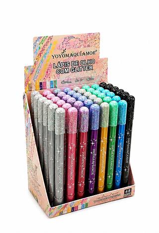 YOYOMAQUIAMOR LAPIS DE OLHO COM GLITTER 48PCS
