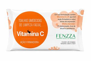 FENZZA TOALHAS UMEDECIDAS DE LIMPEZA FACIAL VITAMINA C 25UN