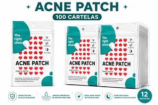 ADESIVO ACNE PATCH CORAÇAO COR VERMELHO 100PCS