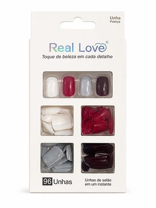 unhas postiças artísticas real love 24pcs