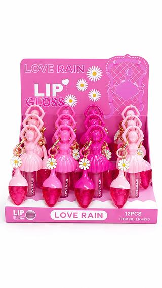 LOVE RAIN LIP GLOSS BAILARINA 12PCS