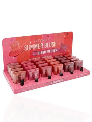 Blush em stick Summer Hudamoji cor 1 ao 6 (24 pç)