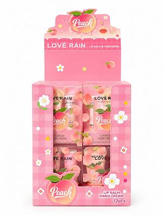 love rain lip balm e handcreme peach 12pcs